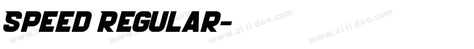 Speed Regular字体转换